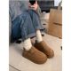 Birkenstock cotton shoes for women winter plus velvet outer wear 2024 new slip-on thick sole heightening bread shoes snow boots plush