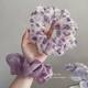 Autumn and winter purple polka dot large intestine hair tie