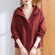 Mom autumn casual windbreaker jacket 2025 new style middle-aged and elderly women loose large size dignified hooded top 40