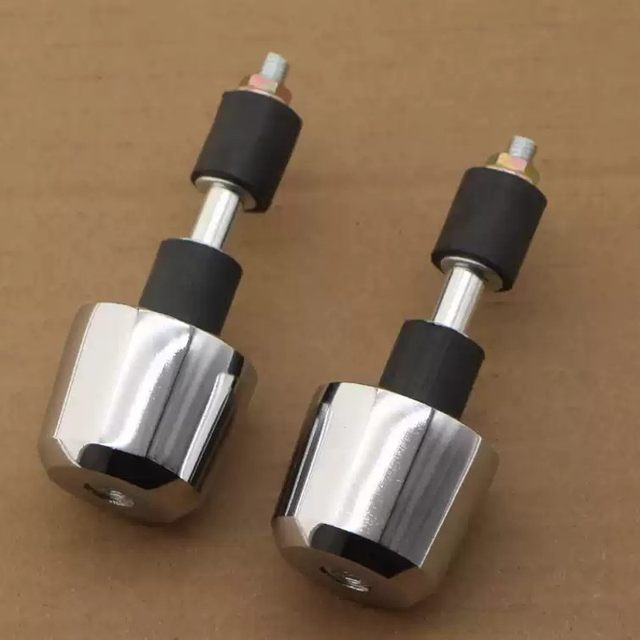 Motorcycle riders modified the solid iron plug into a universal faucet anti-fall blocking throttle handlebar balance plug