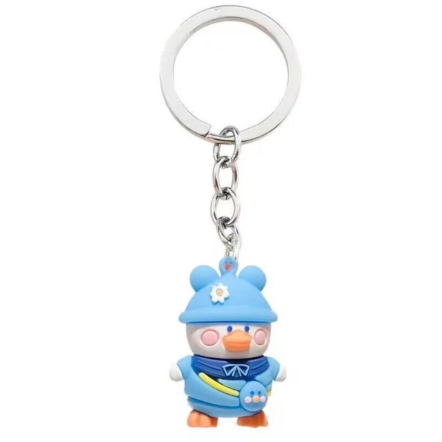 Cartoon cute backpack duck keychain 1