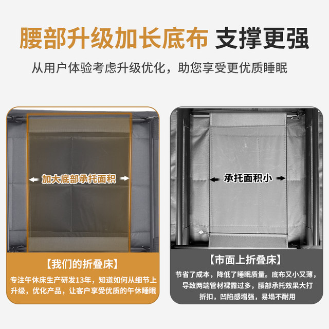 Folding bed Office lunch break lounge chair tool simple portable hospital marching nap bed single person lunch bed