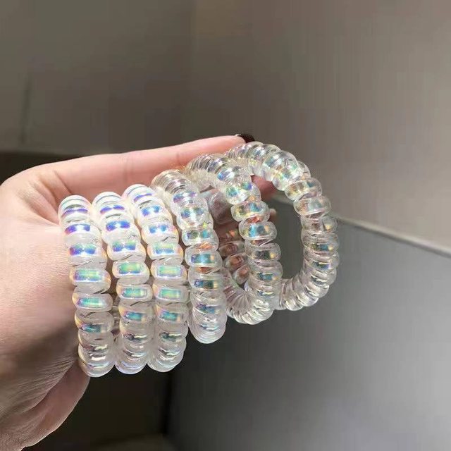 
Classic phone cord hair band, fashionable bracelet, high ponytail phone cord hair rope headwear, advanced Korean style phone cord hair