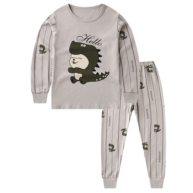 Children's pure cotton underwear suits in the middle of the big children in autumn and winter cotton sweater boys girl thin baby autumn clothes and autumn pants