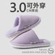Cotton slippers for women in autumn and winter plush warm home non-slip soft bottom couples indoor home men's winter gray black
