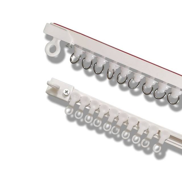 Curtain track punch-free slide rail side-mounted self-adhesive silent rail accessories rod sticky rail slide sticky pulley installation