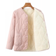 Mother's autumn and winter inner small cotton coat plus velvet warm collarless middle-aged and elderly women's winter inner liner cotton-padded jacket short jacket