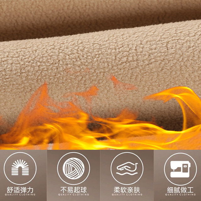 Middle-aged and elderly autumn and winter trousers 2025 new high-waisted mother's casual large size woolen trousers for small people plus velvet black