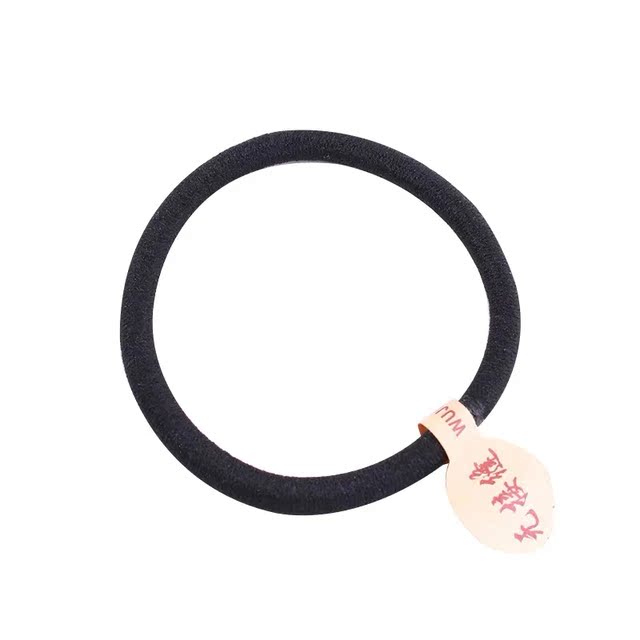 Black label rubber band seamless hair ring 0.6 thickened thickened high elastic hair rope simple head rope durable seamless