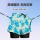 Men's double-layered five-point beach shorts surfing anti-embarrassment boxers printed swimming trunks swimming goggles and swimming caps sun protection and quick-drying