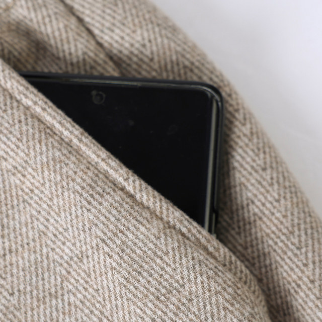 Mom's autumn and winter style wide-leg woolen straight pants for middle-aged and elderly women elastic waist casual pants plus velvet thickened trousers