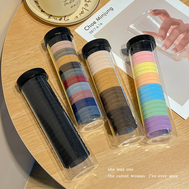 Simple high-elastic hair rubber band women's high ponytail hair rope does not hurt hair, durable headband versatile hair ring headwear