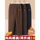 Mother's cotton pants for women's autumn and winter outer wear plus velvet and thickened corduroy loose large size middle-aged and elderly grandmother's pants to keep warm