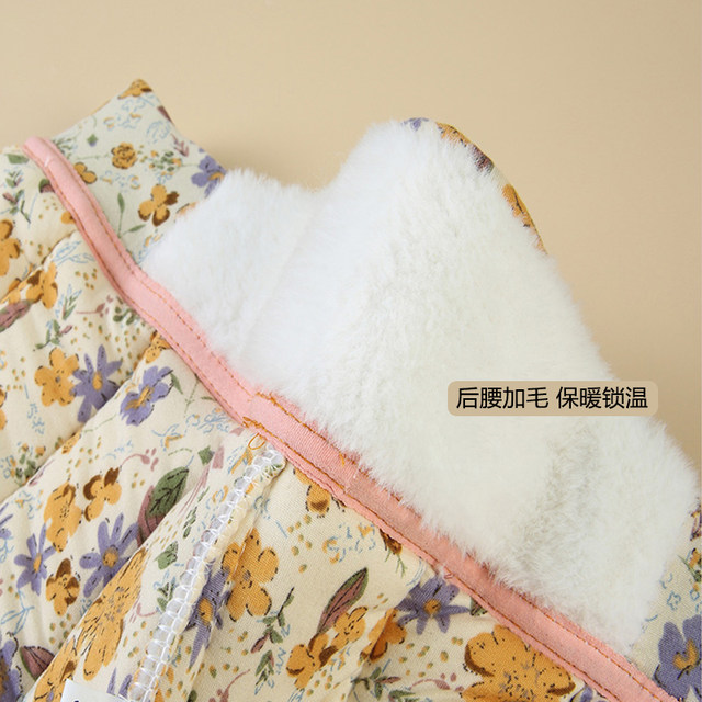 Grandma cotton pants for the elderly in autumn and winter, thickened trousers for 60 and 70 years old, winter warm pants for elderly women, lightweight plaid silk cotton