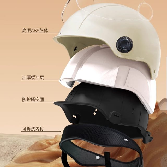 Helmet Children's 3C Certified Four Seasons General Electric Vehicle 3-16 Years Old Men and Women Nezha Summer Cute Hard Helmet Lens