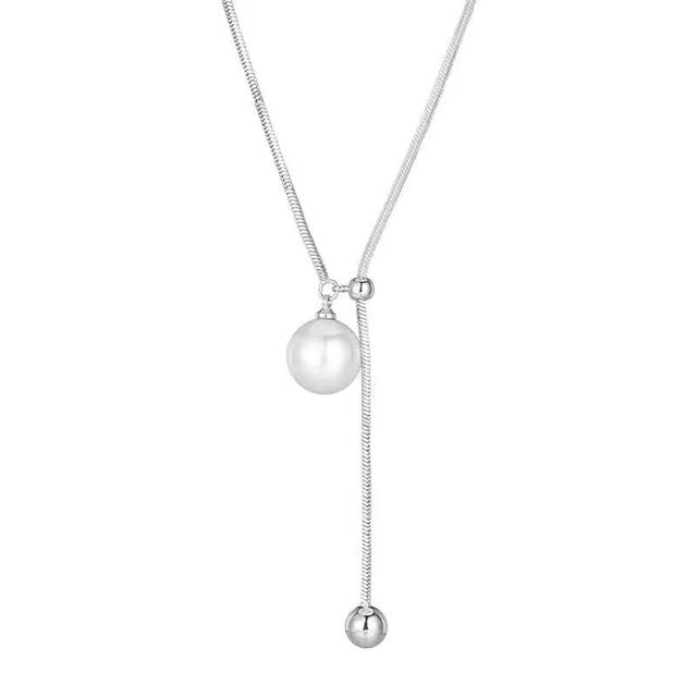 Pearl long sweater chain 2025 new hot style light luxury temperament fashion niche necklace women's accessories water drop pull