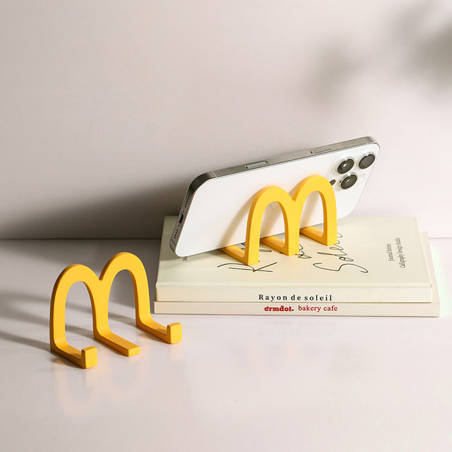 
M-shaped McDonald Mini Cute Desktop Lazy Mobile Phone Holder Creative Ornament Mobile Phone Holder 1