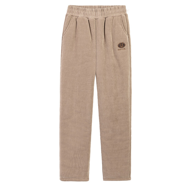 Middle-aged and elderly mothers' winter cotton pants grandma's thickened velvet pants for women in autumn and winter corduroy outer wear large size quilted