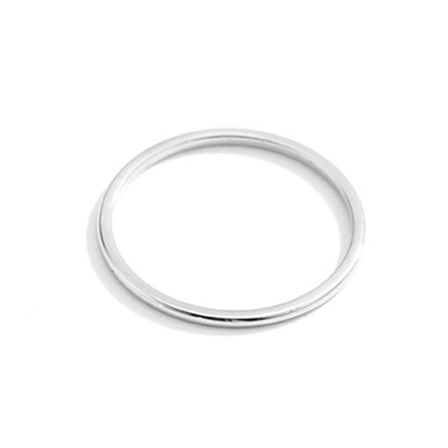 Non-disappearance ancient plain ring ring for women titanium steel fashion personality thin circle solid closed finger ring can wash fingers
