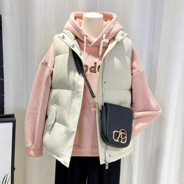 velvet cotton vest for women 2024 autumn and winter new style middle-aged mother's versatile jacket for outer wear vest horse clip