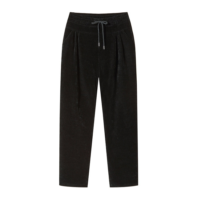 Mother's pants, autumn and winter style, corduroy trousers, thickened cotton trousers, plus velvet, large size, middle-aged and elderly grandmothers to keep warm