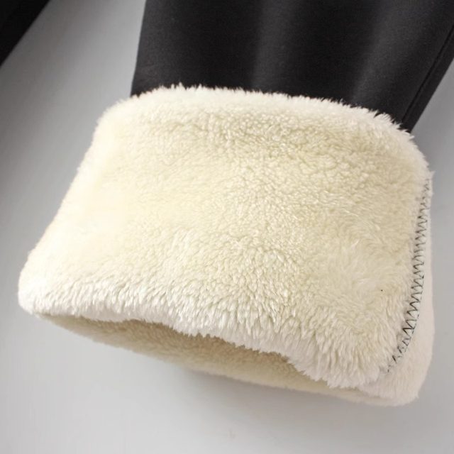 Winter plus pants thickened lady casual pants autumn and winter large size middle -aged and elderly women wearing straight pants warm cotton pants