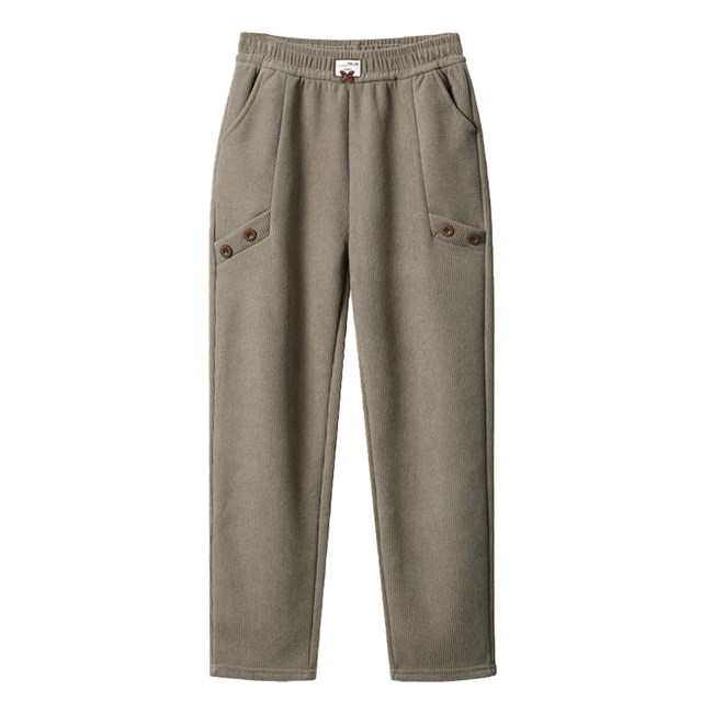 
Middle-aged mother pants in autumn and winter 2024 new style plus velvet thickened fashionable and fashionable casual and slim small feet harem pants