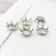 Handmade diy crystal glue small crown retro accessories metal pendant base three-dimensional pendant material