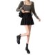 Safety pants+zipper+button pleated skirt jk uniform Korean version of fashion student skirt wild skirt short skirt
