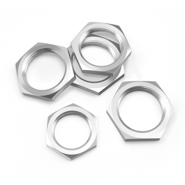 304 stainless steel hexagonal thin nut fine tooth root mother water tank joint lock piece faucet lock flat nut and cap