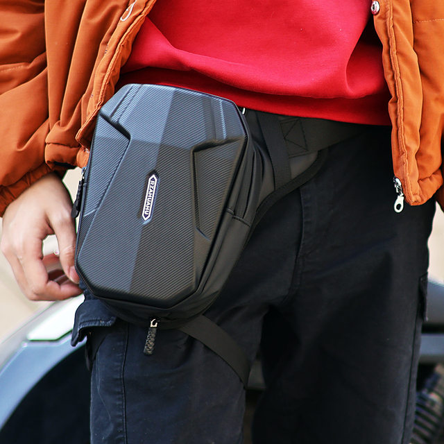 Motorcycle leg bag, male rider’s waist bag, fuel tank bag, riding motorcycle, water-repellent cross-body bag, motorcycle travel equipment, expandable
