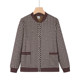 Middle-aged and elderly autumn and winter coat grandma hound plus velvet cardigan top mother round neck thin casual short jacket