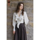 miorastudio French retro polka dot white shirt for women with niche design spring strap bow top