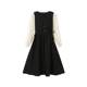 bbfer Ben Yifanqiu long-sleeved dress for women long skirt pure cotton A-line high-waist skirt high-end STSLQ0338

