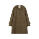 Solighter French full wool herringbone hooded mid-length coat for women's new winter woolen jacket