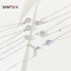 
Sanfu 925 silver purple sparkling short necklace single temperament fashion jewelry accessories chain 845460
