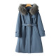 Winter raccoon fur collar trendy hooded version A version two sides wearing parka down jacket women 868 Yao
