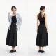 Semir skirt women's design sense heavy industry jacquard A-line skirt niche fashion temperament summer elegant long skirt national style