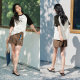 Semir short-sleeved T-shirt for women mid-length raglan sleeves loose summer fun design panda cotton top cute
