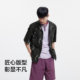 Semir short-sleeved shirt men's Chinese style koi full-print couple outfit vacation style relaxed 2025 summer new top draping