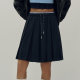 
[Same style in the mall] Semir skirt for women's college style contrasting elastic waist autumn 2025 new high-waist pleated skirt