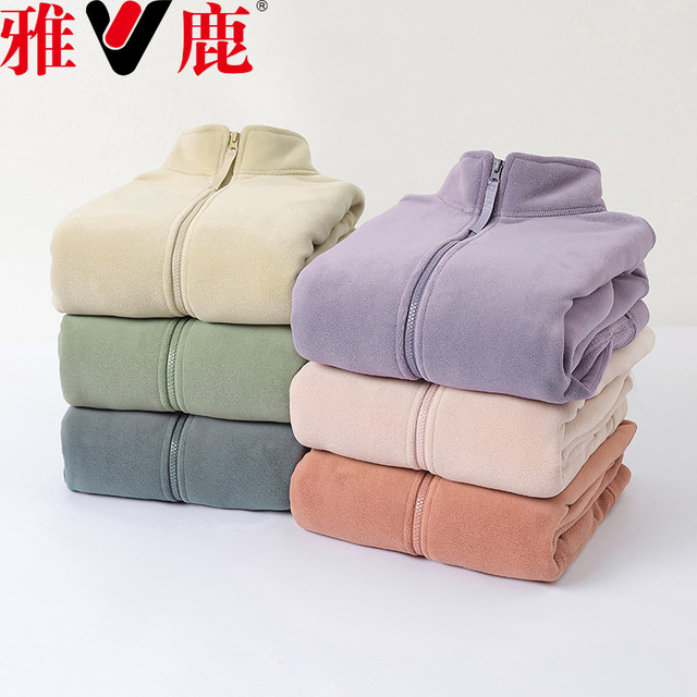 Yalu middle-aged and elderly mother women's autumn coat new fashion loose casual thickened warm spring and autumn cardigan top