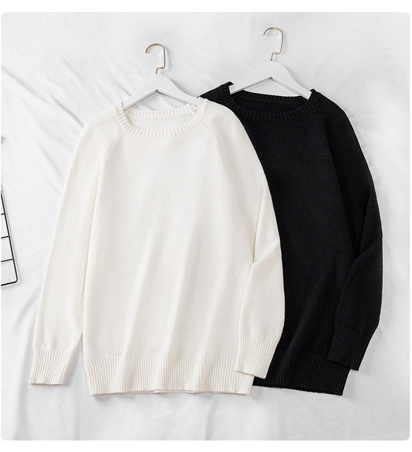 300jin [Jin is equal to 0.5 kg] Extra -size plus fat sweater female 200 autumn and winter fat MM loose thickness, thin and elastic bottom sweater
