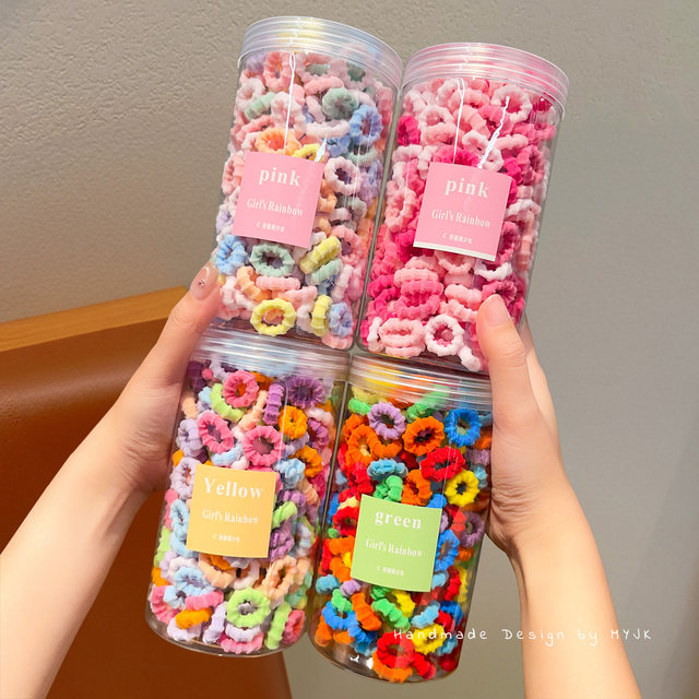 
Baby towel ring colorful thumb hair ring children's rubber band baby hair rope headband does not hurt hair headwear girls