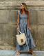 Cross -border independent station Amazon Europe and the United States on the streets of summer women's clothing grid strands
