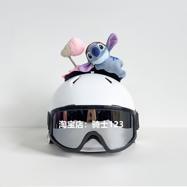 
Hot selling ski helmet set decoration cute sun protection cartoon single and double board helmet decoration men's and women's motorcycle helmet decoration