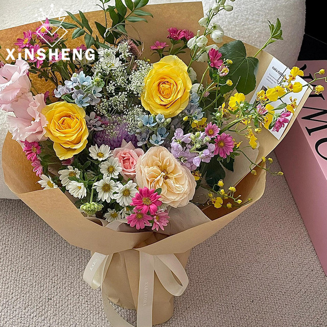 Xinyou Hard card thickened kraft paper flower shop bouquet package flower paper materials handmade floral diy gift packaging materials