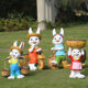 Garden courtyard creative resin large cartoon sculpture succulent decorative flower pot pot garden garden gardening rabbit decoration landing
