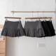 Korean American style design bow tie pleated skirt for women in spring and autumn new high-waisted slim A-line skirt