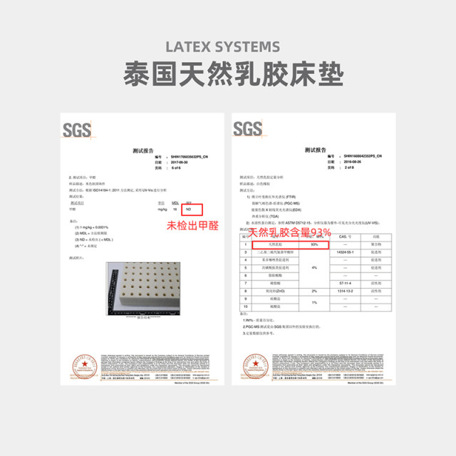 Latex Systems Thai natural latex mattress cushion 1.5 1.8M imported authentic tatami customization

